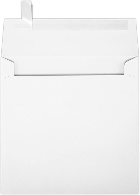 LUXPaper Square Invitation Envelopes | 6" x 6" | Peel & Press | 80lb. Text | Bright White | 50 Qty