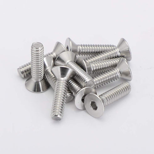 MewuDecor 5/16-18 x 1" Flat Head Socket Cap Screws - Stainless Steel 18-8, 15 PCS