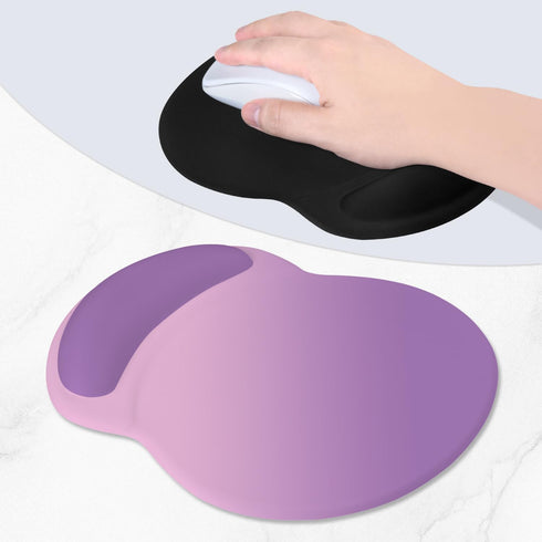 ITNRSIIET 8.7 7.2 Inch Ergonomic Mouse Pad with Comfort Gel Wrist Rest, Non-Slip PU Base, Smooth Textured Surface