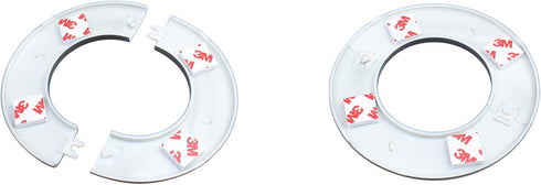 FDXGYH 2 Pcs Self-Adhesive Tape, 3.0 Inch ABS Wall Split Flange Round Escutcheon Plate Cover for Faucet Decoration