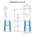 Baomain Blue Insulated Fork Spade Wire Connector Electrical Crimp Terminal 14-16AWG (200PCS) USA #8 (1.5-2.5 mmq)