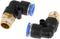 Push in Joint Pneumatic Connector, 10 pcs 8mm G1 Push Fittings, 90 Degree Male Thread Quick Connect