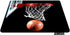 Sport Rectangle Gaming Mousepad - Basketball with Hoop Black Mouse Pad for Computer Desk Laptop Office 9.5 x 7.9 Inch