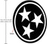 Custom Office Round Mouse Pad, Tennessee Flag Isolated Volunteers Black Tri-Star Gaming Mouse Pad 7.9 x 7.9 x 0.12 Inch
