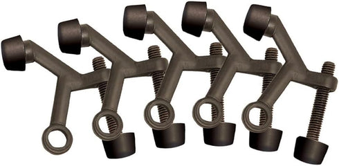 Design House Door Stops, Heavy Duty Zinc Alloy with Rubber Cushion Tips, 10-Pack