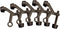 Design House Door Stops, Heavy Duty Zinc Alloy with Rubber Cushion Tips, 10-Pack