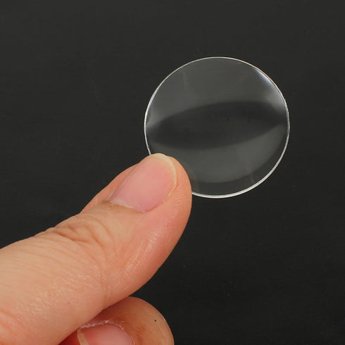60Pcs 25mm Set iplusmile Optical Glass Double Convex Lens Ground-Edge Safety & Clear View for Light Experiments