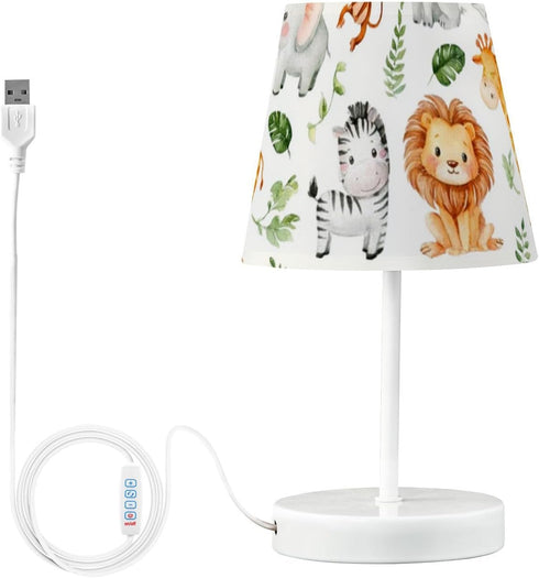 Kcldeci Cute Baby Giraffe Lion Bedside Table Lamp for Bedroom Farmhouse Lamps for Living Room Night Light for End Table