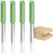 Aopin Router Bit, 1/4" Cutting Dia, 6mm Shank Dia, Double Flute Straight Bit for Woodworking, 4Pcs