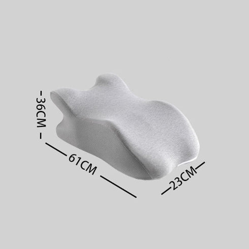 Memory Foam Waist Pillow with Breathable Cotton Cover Ergonomic Lower Back Support Cushion for Office Chair, Car Seat