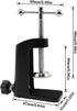 1PCS Black Aluminum Alloy Desk C-Clamp Desk Light Mounting Cantilever Bracket With Adjustable Screws for Microphone Arm and Desktop Table Lamp