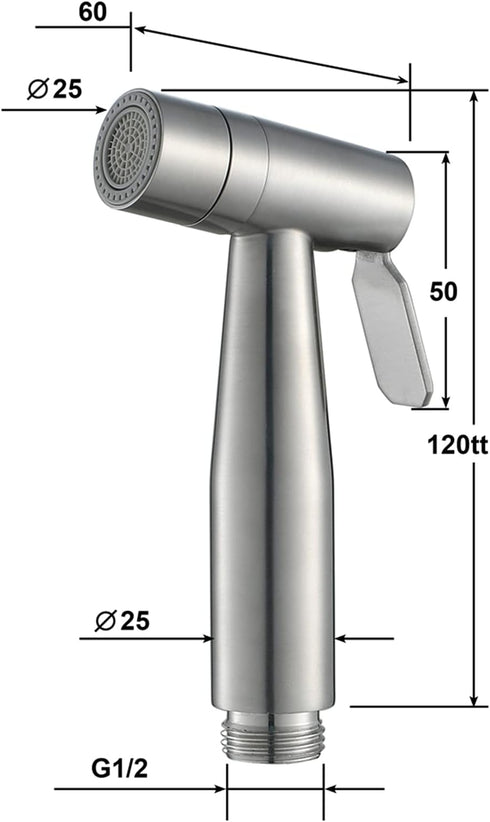 IJPDXOLBQ 2 HandheldSprayer Function Cloth Diaper Sprayer Brushed Stainless SteelSprayer for Toilet, with Stainless