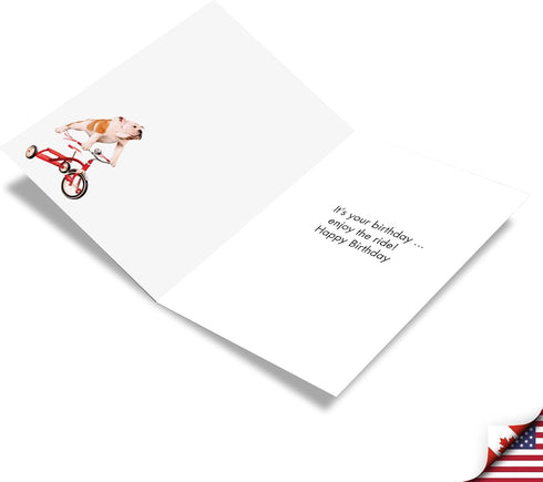 NobleWorks Adorable Birthday Card, Funny Pet Dog Animal Humor, Bday Notecard with Envelope