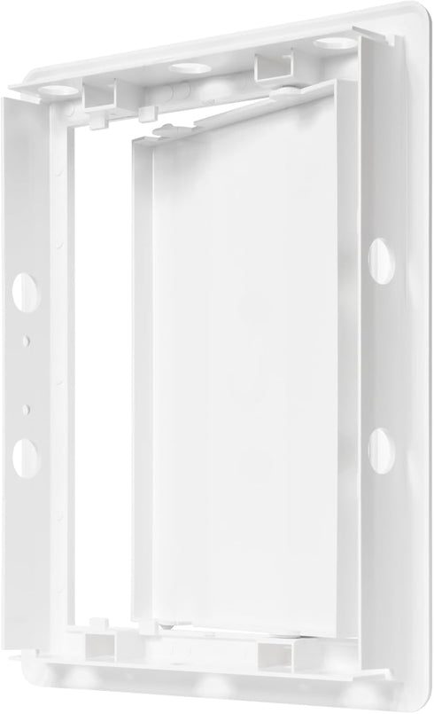 6" x 8" White Plastic Access Panel for Plumbing, Electricity, Heating, Alarm - Drywall Bathroom Services Cover