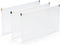 Poppin Set of 3 Zipper Pouches, Letter-Size Waterproof Document Storage Bags with Zipper Top, Half-Letter, White