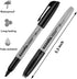 Permanent Markers Bulk, 72 Pack Fine Tip Black Waterproof Marker Set, Quick Drying, Smear Proof Pens for Office, School