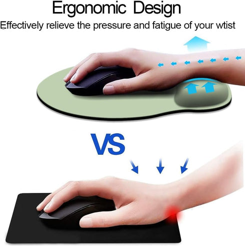 DOOKE Ergonomic Mouse Pad with Wrist Support, Cute Wrist Pad with Non-Slip Rubber Base for Computer, Laptop, Home