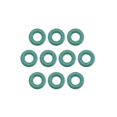 uxcell Fluorine Rubber O-Rings, Pack of 10 FKM Seal Gasket for Machinery Plumbing, 4mm OD 2mm ID 1mm Width, Green