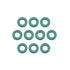 uxcell Fluorine Rubber O-Rings, Pack of 10 FKM Seal Gasket for Machinery Plumbing, 4mm OD 2mm ID 1mm Width, Green