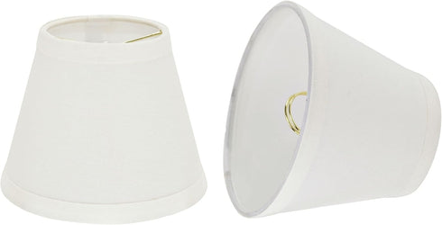 Aspen Creative 32059-2A, Hardback Empire Clip-On Chandelier Lamp Shade, Off-White, 3" Top x 5"