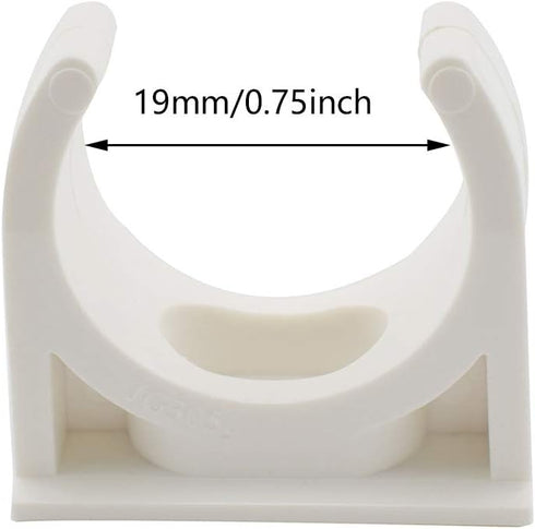 SDTC Tech 12-Pack U-Shaped PVC Water Pipe Clamps - Fit for 20mm (0.812") OD, Compatible with 1/2" ID PVC Pipe
