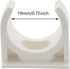 SDTC Tech 12-Pack U-Shaped PVC Water Pipe Clamps - Fit for 20mm (0.812") OD, Compatible with 1/2" ID PVC Pipe