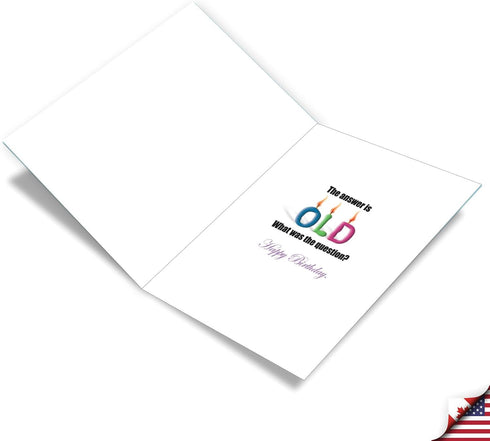 Jumbo Funny Birthday Greeting Card NobleWorks 8.5 x 11 Inch with Envelope for Men and Women (Not actual Candles) J9956