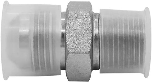 (2-PACK) 2404-08-06 Hydraulic Hose Adapter Fitting 1/2" Male JIC 37° Flare × 3/8" Male SAE Straight Pipe Connector