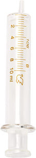 10ml Glass Syringes with Caps for Laboratory, 10 Pack