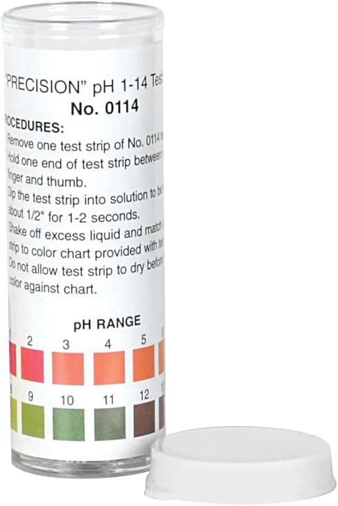 Apothecary Products pH Test Strips, Universal Tester for School, Science, Lab (Pack of 100)