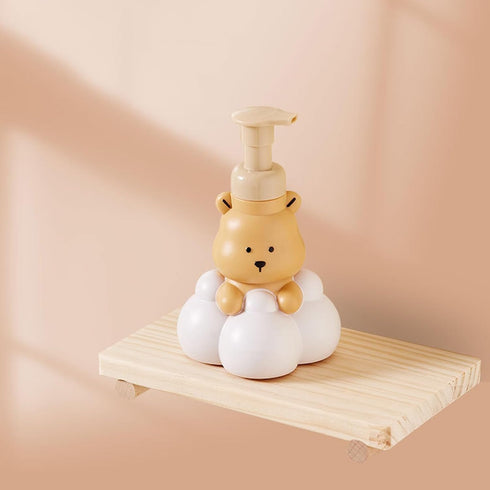 Ywmsfl 250/500ml Cartoon Bear Foaming Soap Dispenser Refillable Hand Sanitizers and Shampoo Bottle for Bathroom