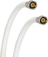 Eastman 20 Inch x 1/2 Inch FIP Flexible Faucet Connector, PVC Supply Hose Line with Nickel-Plated Brass Nuts, White, 48902 by Eastman