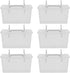 6Pcs POPETPOP Pegboard Bins Kit with Hooks Clear Plastic Storage Organizer Bins for Workbench Garage Tool Parts