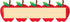 Hygloss Die-Cut Name Plate - Great Teaching Tool - Red Apples - 9.5 x 3 inches - 30 Pk for Classroom