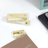 Clear Acrylic Body Stapler, Bright Yellow Gold Tone, Includes Staples Remover Set for Desktop Executive Use