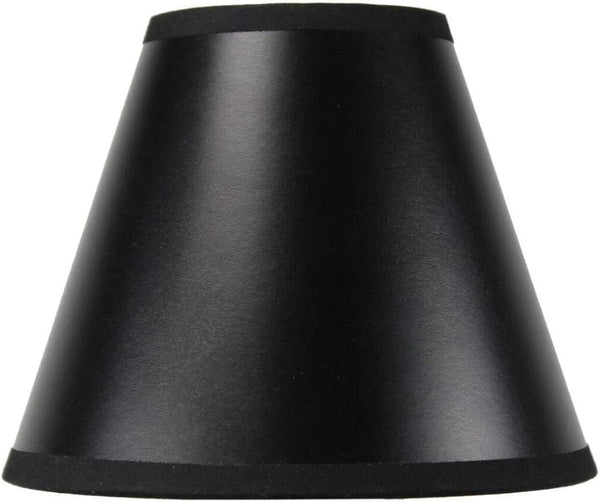 3x6x5 Black Parchment Gold-Lined Chandelier Candle Clip Lampshade - Perfect for chandeliers,