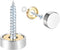 uxcell Mirror Screws Decorative Caps Cover Nails, Polished Stainless Steel, 14mm, 4pcs