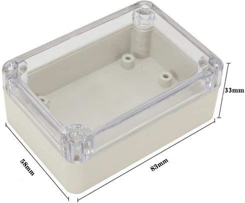 YXQ Clear Cover Junction Box, IP65 Waterproof Dustproof ABS Enclosure Cable Project Case (3pcs, 83x58x33mm)