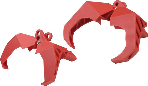 Accuform KDD442 STOPOUT Ball Valve Lockout, Red, Fits 3/8" to 1-1/4" Ball Valve, Hinged Plastic Housing
