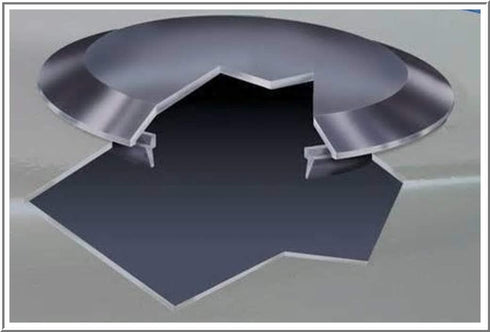 Caplugs Flush Mount Black Plastic Body and Sheet Metal Hole Plug, 0.5 inch, Qty 25
