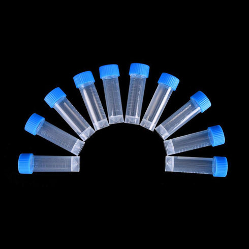 36PCS 5ml Cryo Tubes, Plastic Sample Vials with Screw Caps, PP Material, Silica Gel Gasket, Free from DNase, RNase