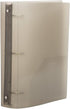 JAM PAPER Plastic 2 inch Binder, Smoke Grey, 3 Ring Binder