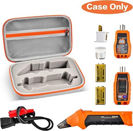 ALLPRIMO Case Compatible with Klein Tools ET310 AC Circuit Breaker Finder & 80041 Outlet Repair Tool Kit & RT250 GFCI Receptacle Tester. Electrical Tools Storage Organizer Holder Bag (Box Only)-Grey by ALLPRIMO