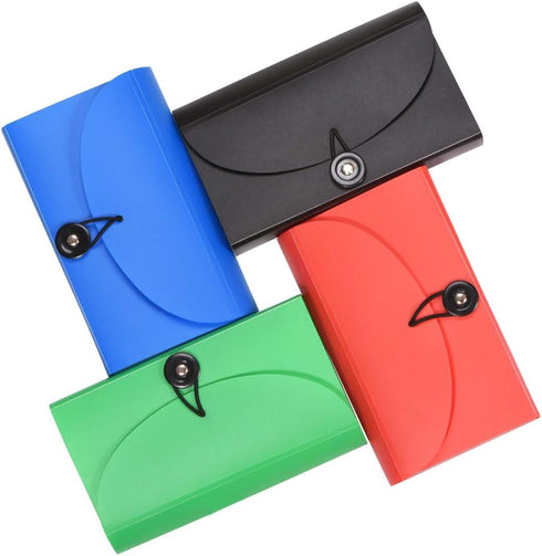 SEEKIND Expanding File Folders 4 Pack, 7.1" x 4.2" Receipt Organizer Folder with 13 Pockets for Office