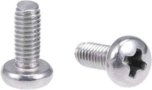 uxcell M4x10mm Machine Screws, Pan Phillips Cross Head Screw, 304 Stainless Steel Fasteners, 20Pcs