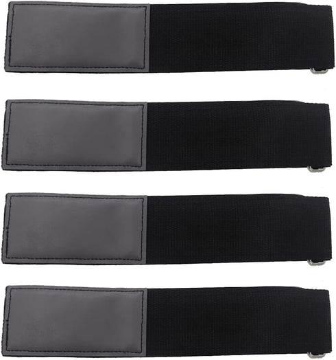 Reusable Ladder Straps - Quality Hook and Loop Tie Down Straps, Multipurpose Storage Straps (33'' x 2'') (Black 4 Pack)