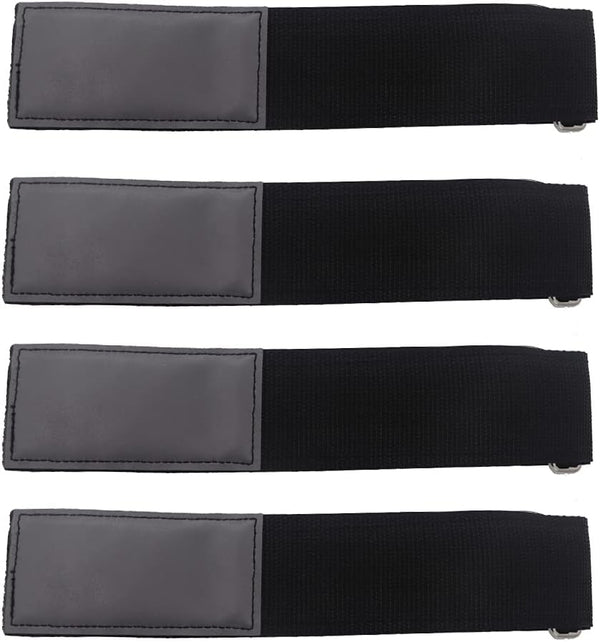 Reusable Ladder Straps - Quality Hook and Loop Tie Down Straps, Multipurpose Storage Straps (33'' x 2'') (Black 4 Pack)