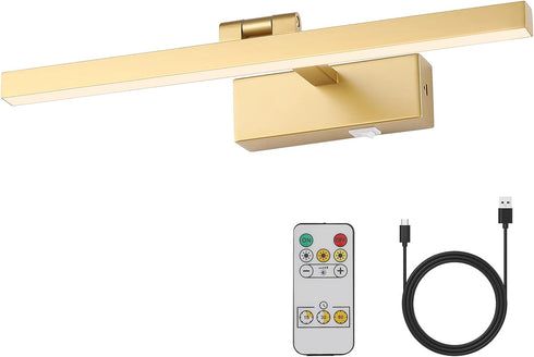 Joosenhouse Picture Light Battery Operated Dimmable Wireless Picture Light with Timer Remote