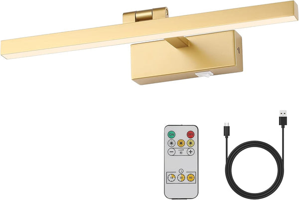Joosenhouse Picture Light Battery Operated Dimmable Wireless Picture Light with Timer Remote