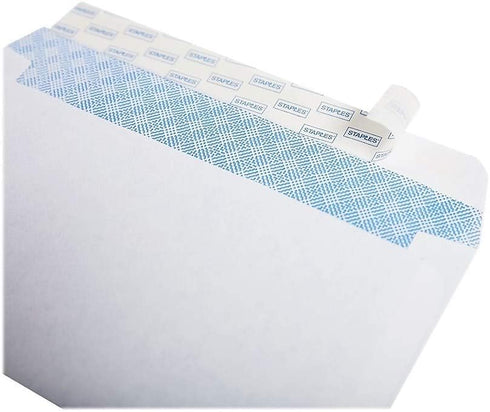 Staples 862857 EasyClose Security-Tint Envelopes - #6-3/4-Inch 100/Box